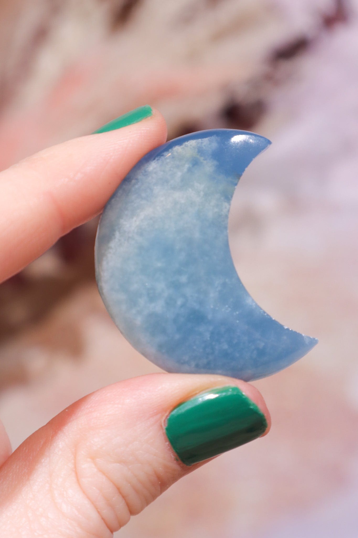 Blue Calcite Moons 3cm Animals Tali & Loz Crystals