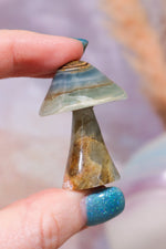 Blue Calcite Mushroom Mushrooms Tali & Loz Crystals