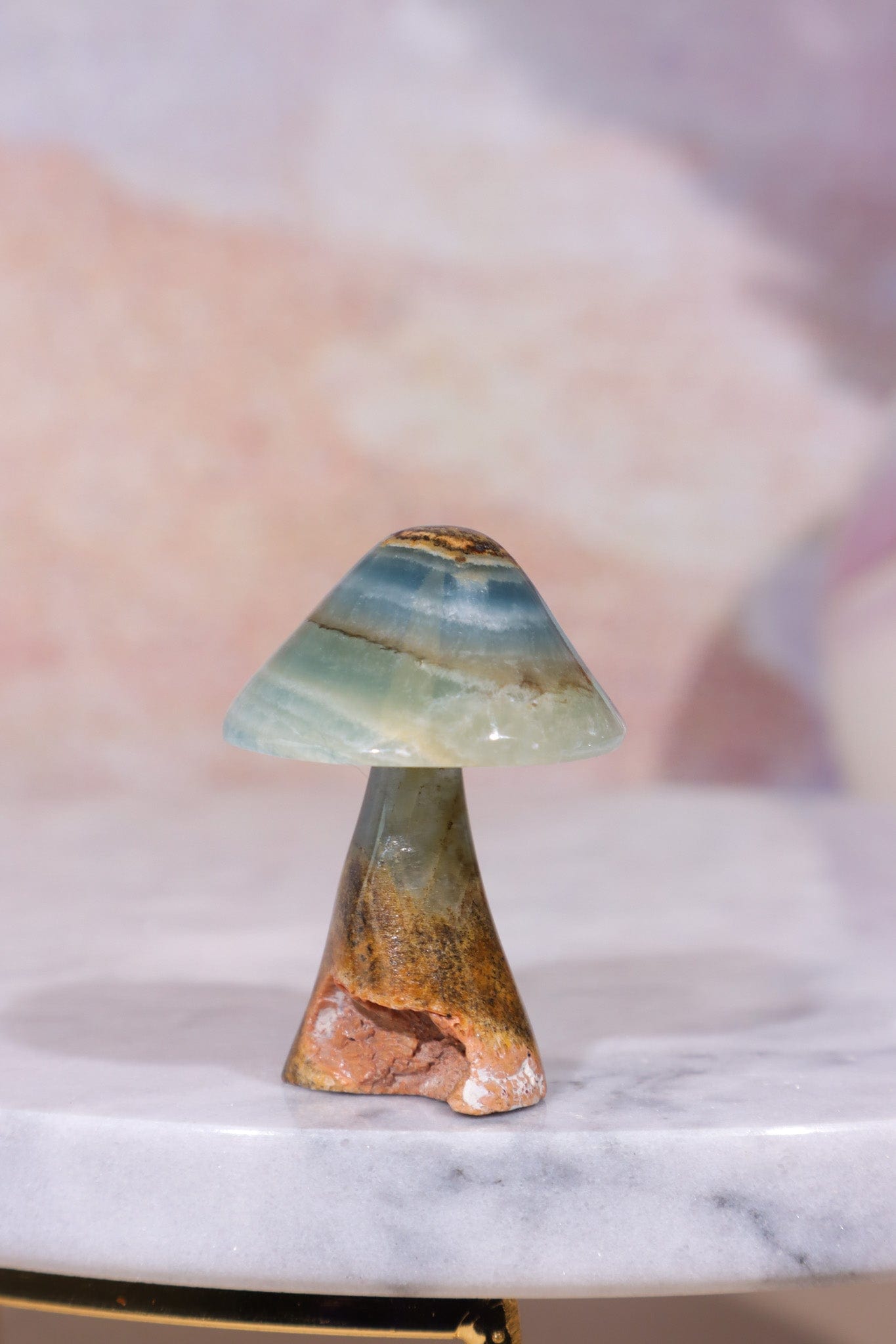 Blue Calcite Mushroom Mushrooms Tali & Loz Crystals