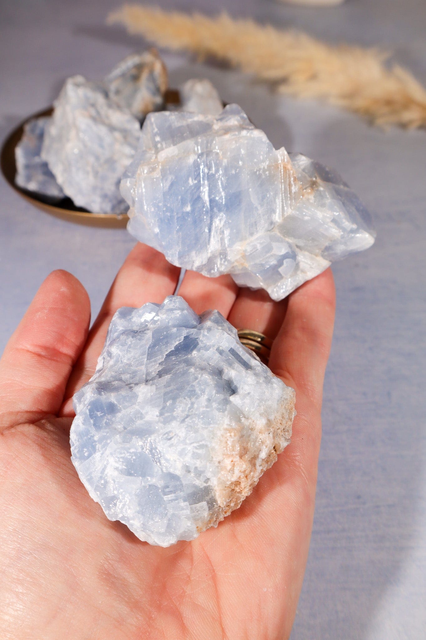 Blue Calcite Rough Crystals Rough Crystals Tali & Loz Crystals