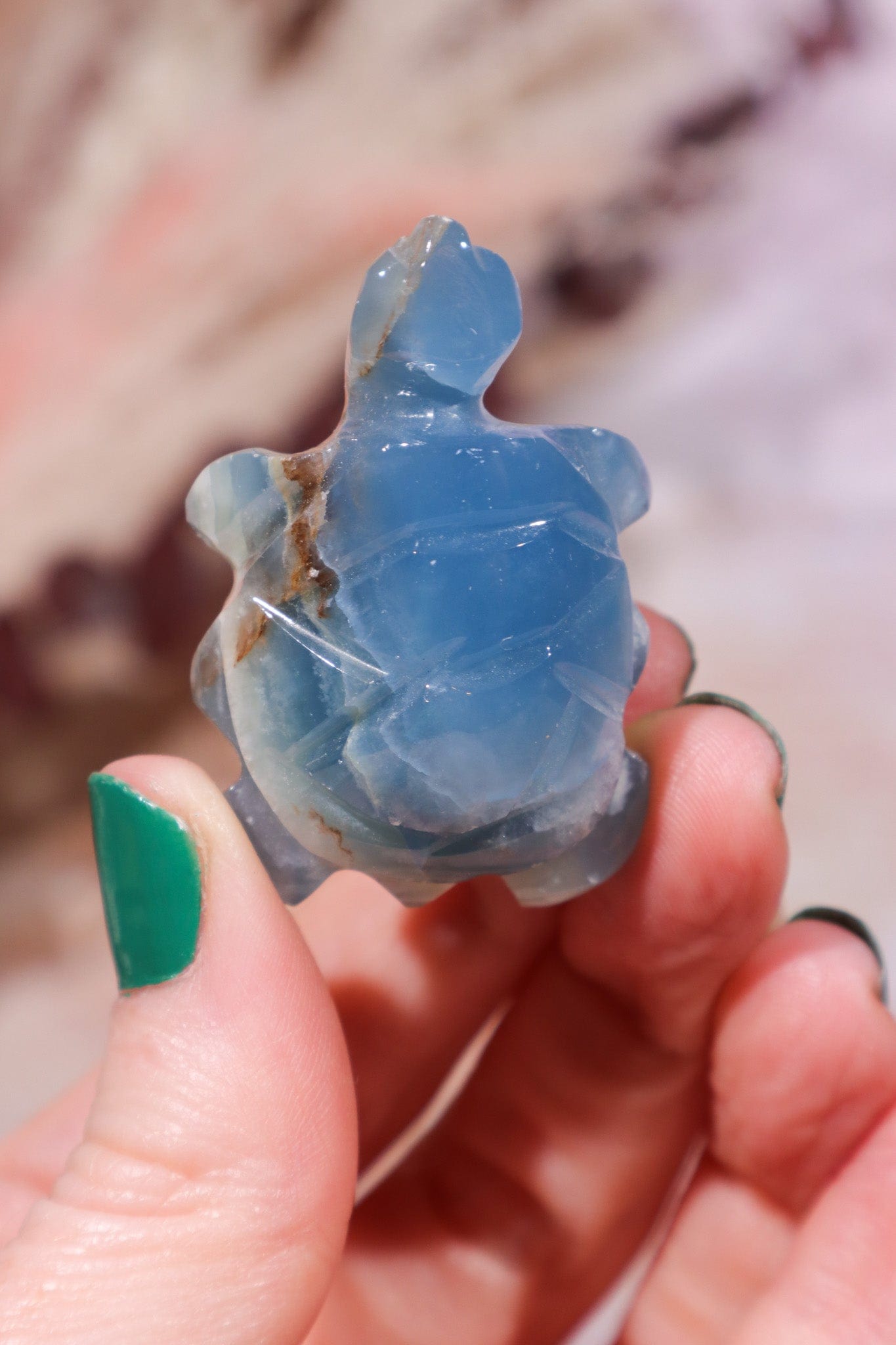 Blue Calcite Turtles 3cm Animals Tali & Loz Crystals