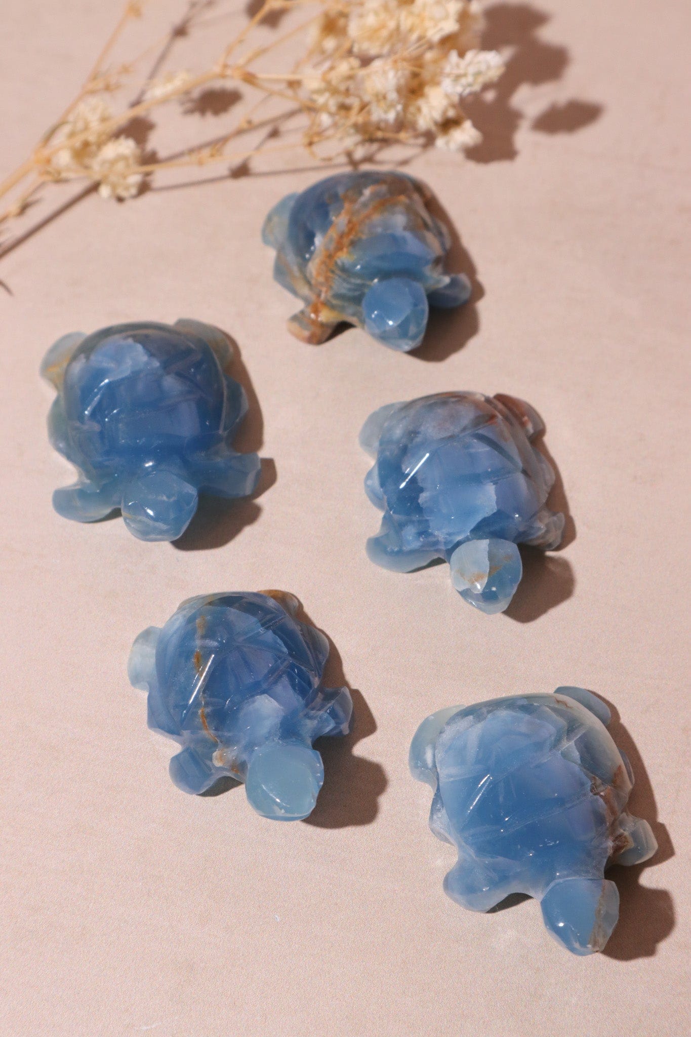 Blue Calcite Turtles 3cm Animals Tali & Loz Crystals