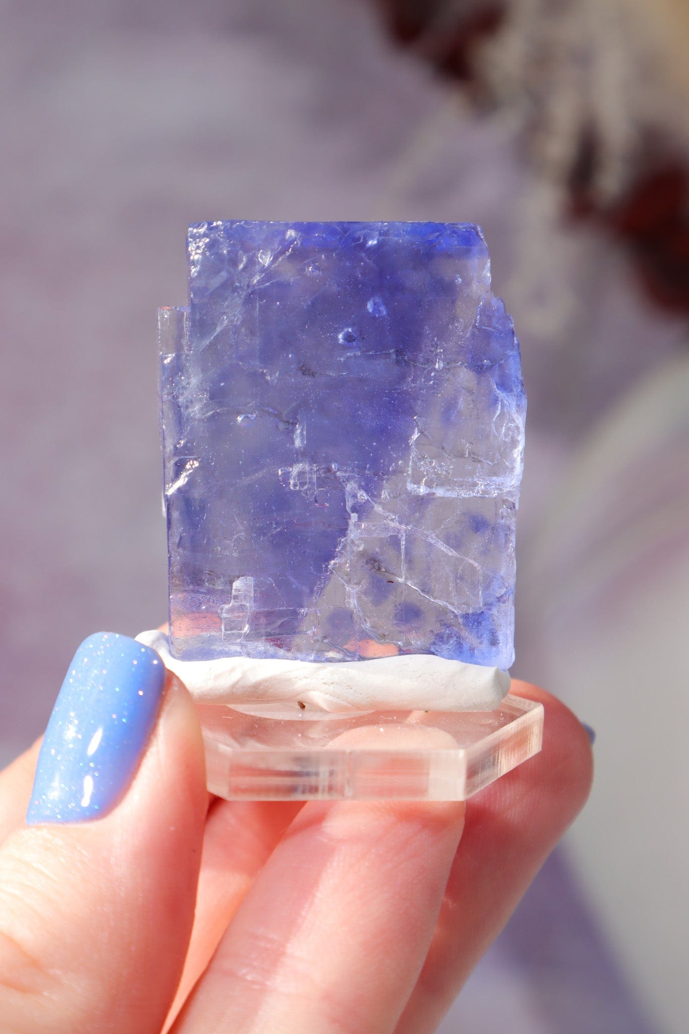 Blue Halite 22gr | Igdir- Turkey Minerals Tali & Loz Crystals