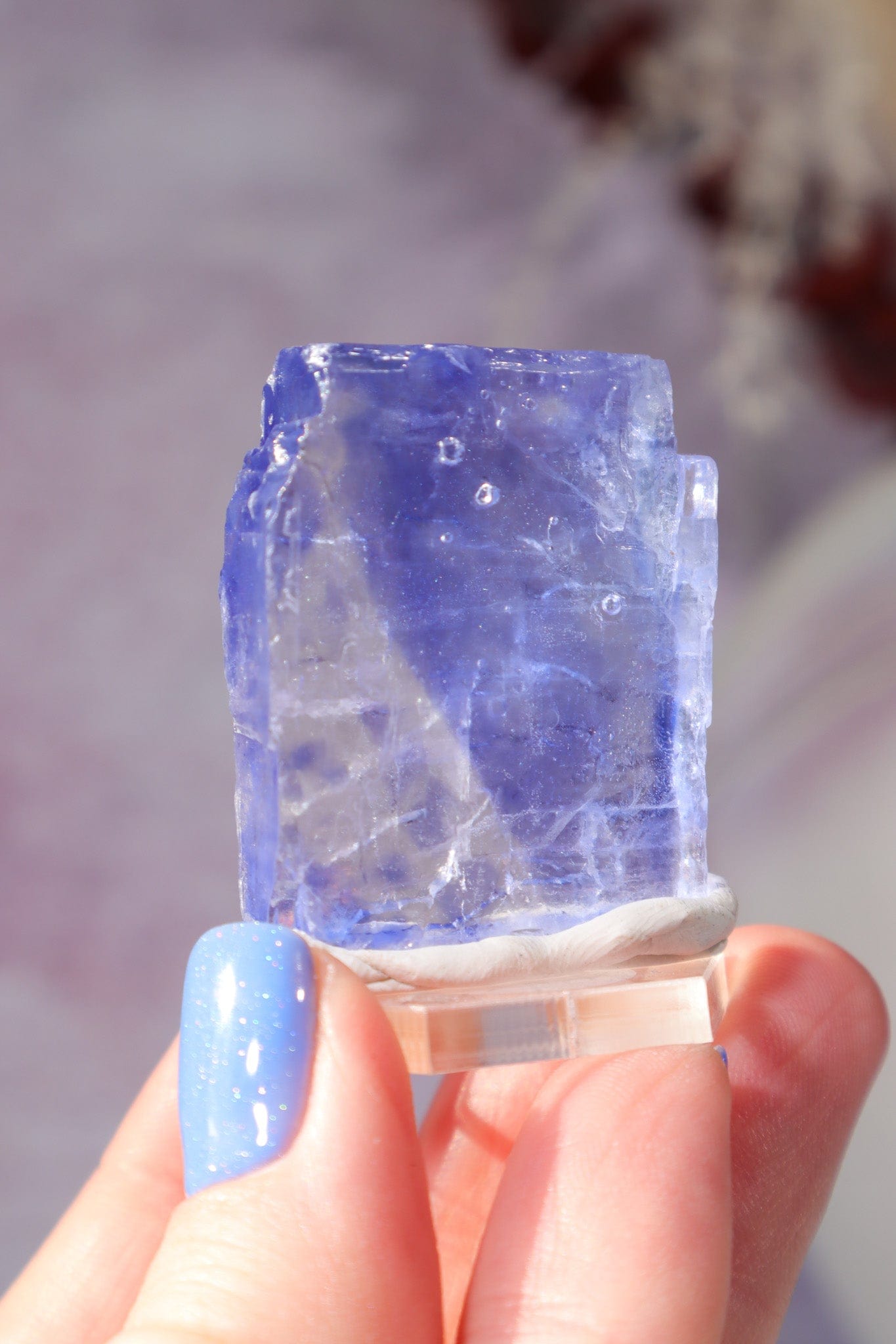 Blue Halite 22gr | Igdir- Turkey Minerals Tali & Loz Crystals