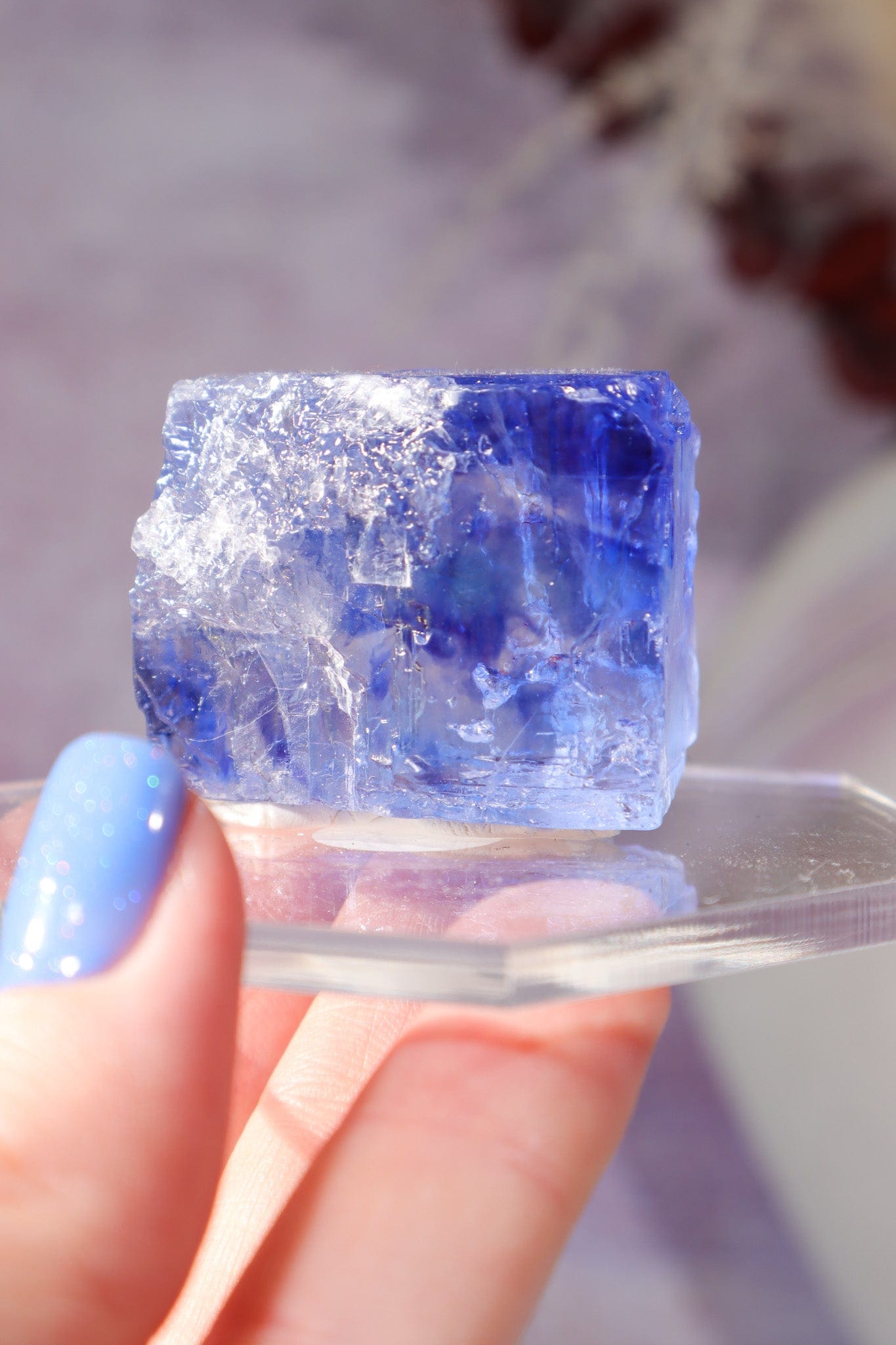 Blue Halite 41gr | Igdir- Turkey Minerals Tali & Loz Crystals