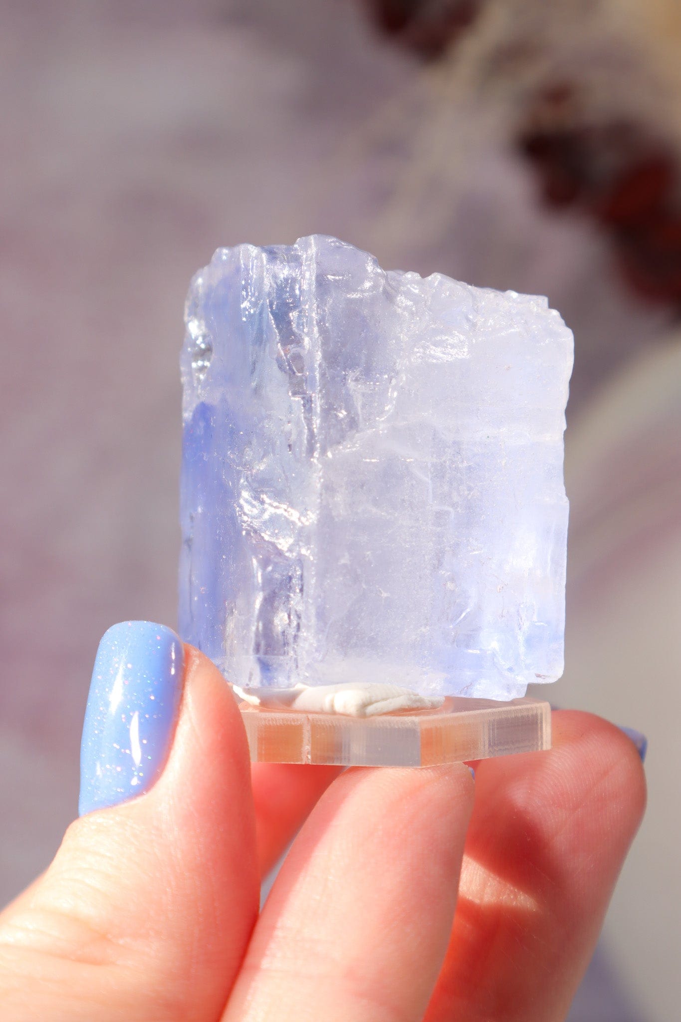 Blue Halite 42gr | Igdir- Turkey Minerals Tali & Loz Crystals