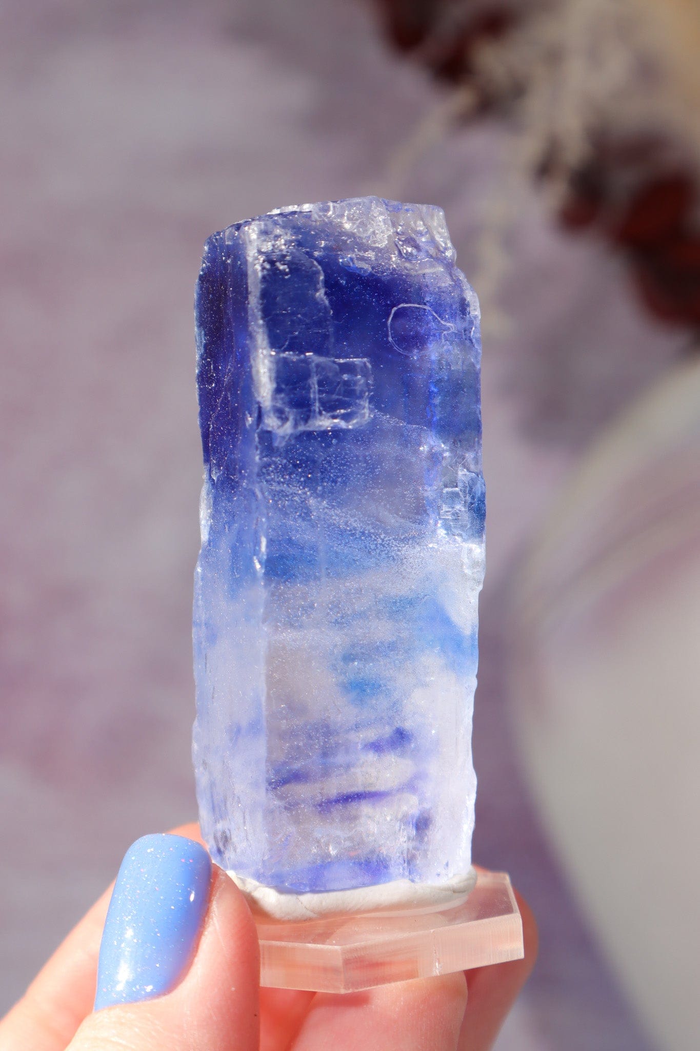 Blue Halite 43.5gr | Igdir- Turkey Minerals Tali & Loz Crystals
