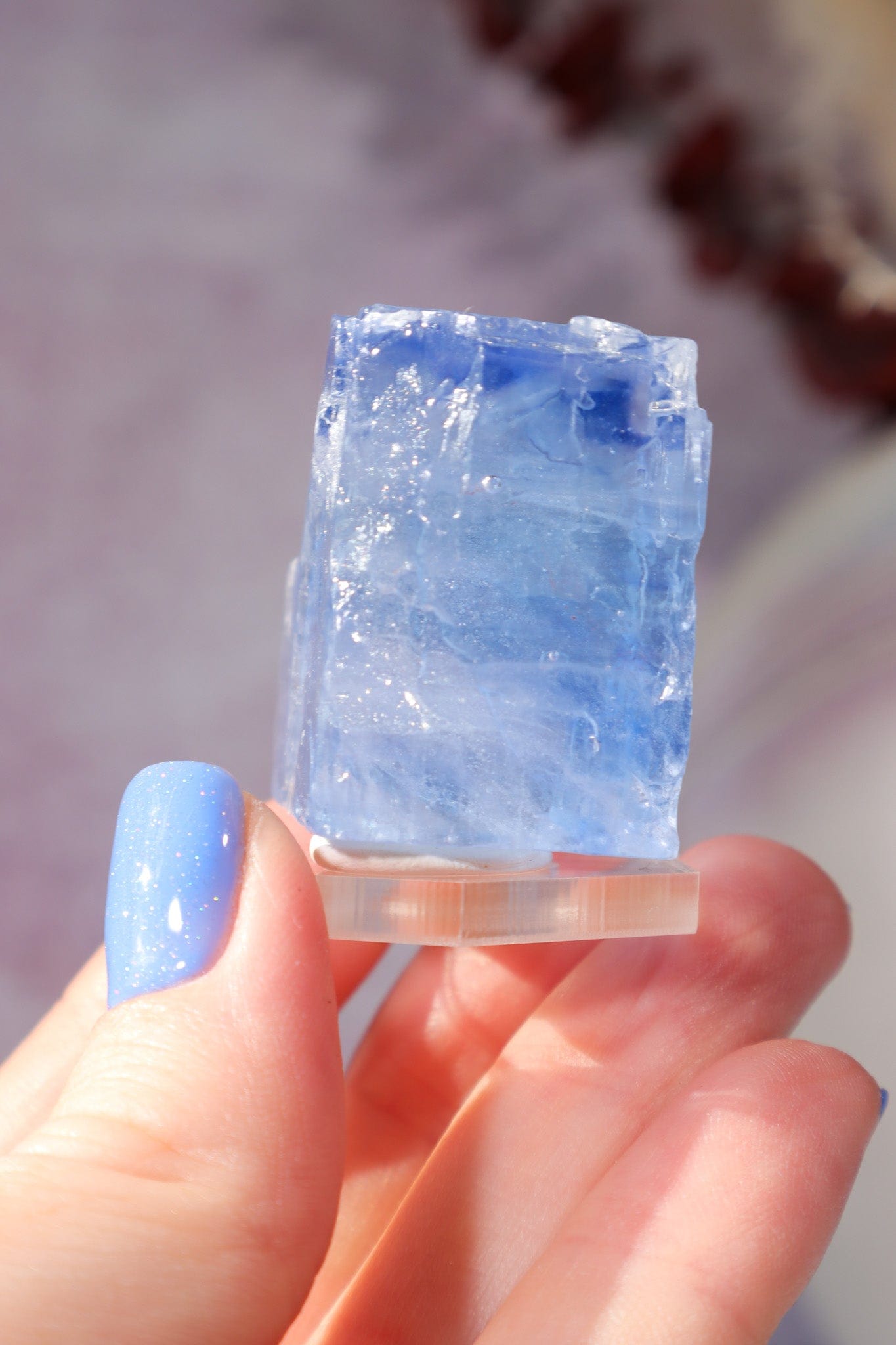 Blue Halite 46gr | Igdir- Turkey Minerals Tali & Loz Crystals