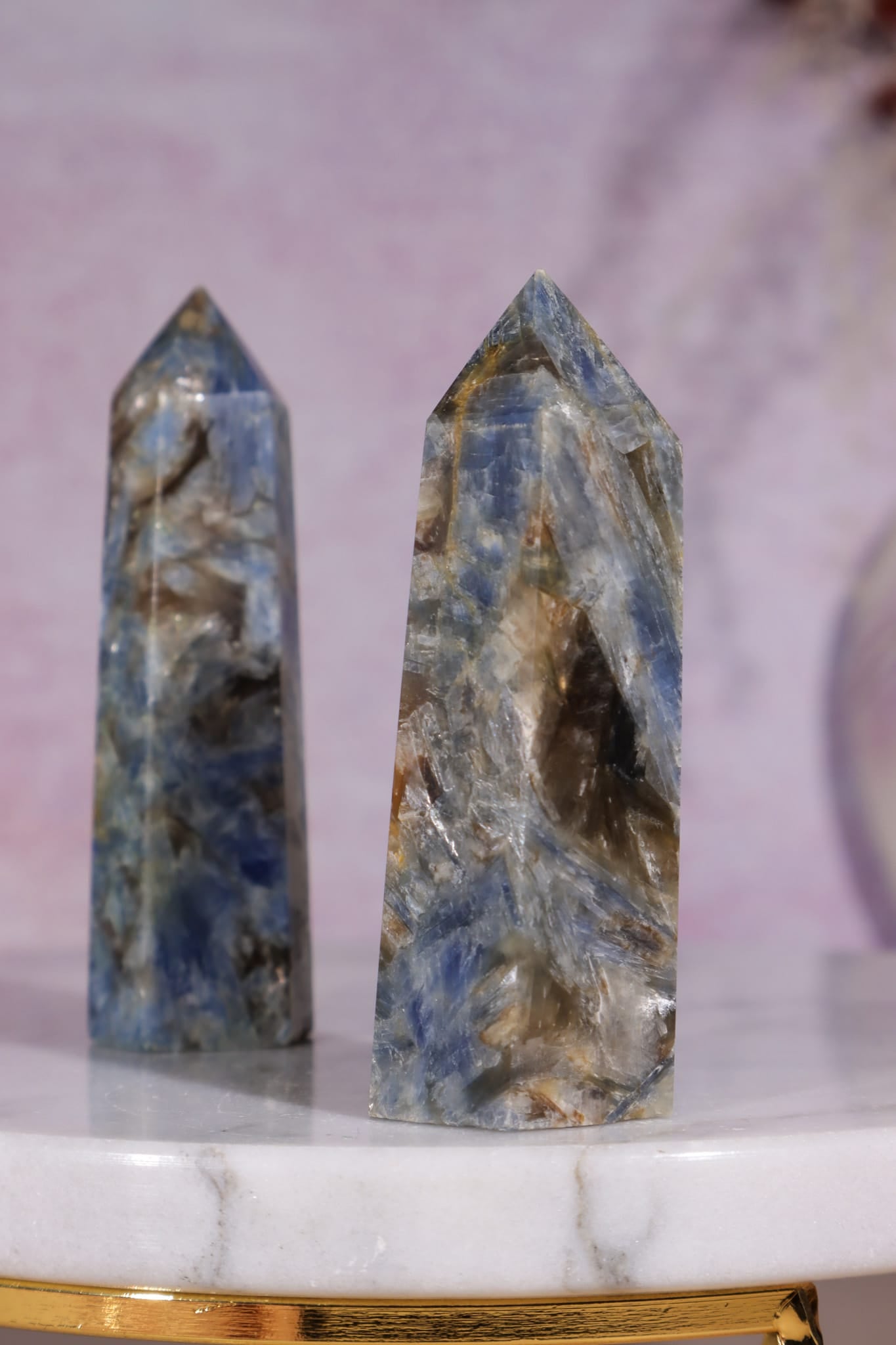 Blue Kyanite Tower | India | Intuitively Chosen Towers Tali & Loz Crystals
