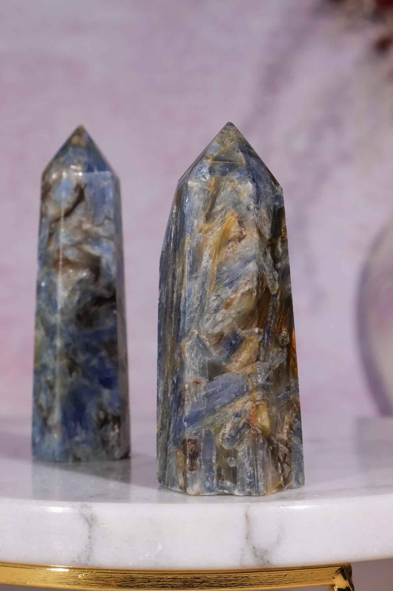Blue Kyanite Tower | India | Intuitively Chosen Towers Tali & Loz Crystals