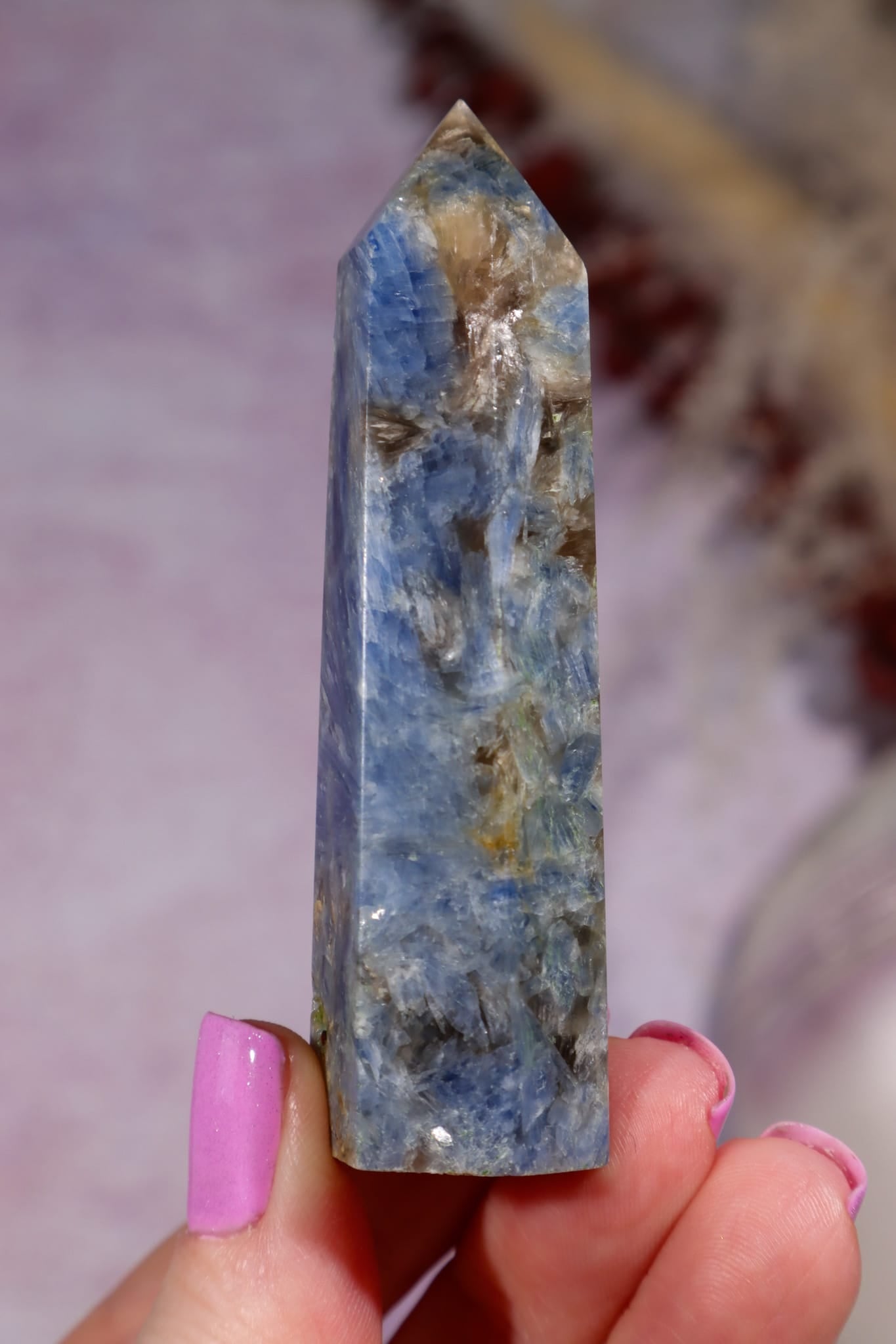 Blue Kyanite Tower | India | Intuitively Chosen Towers Tali & Loz Crystals