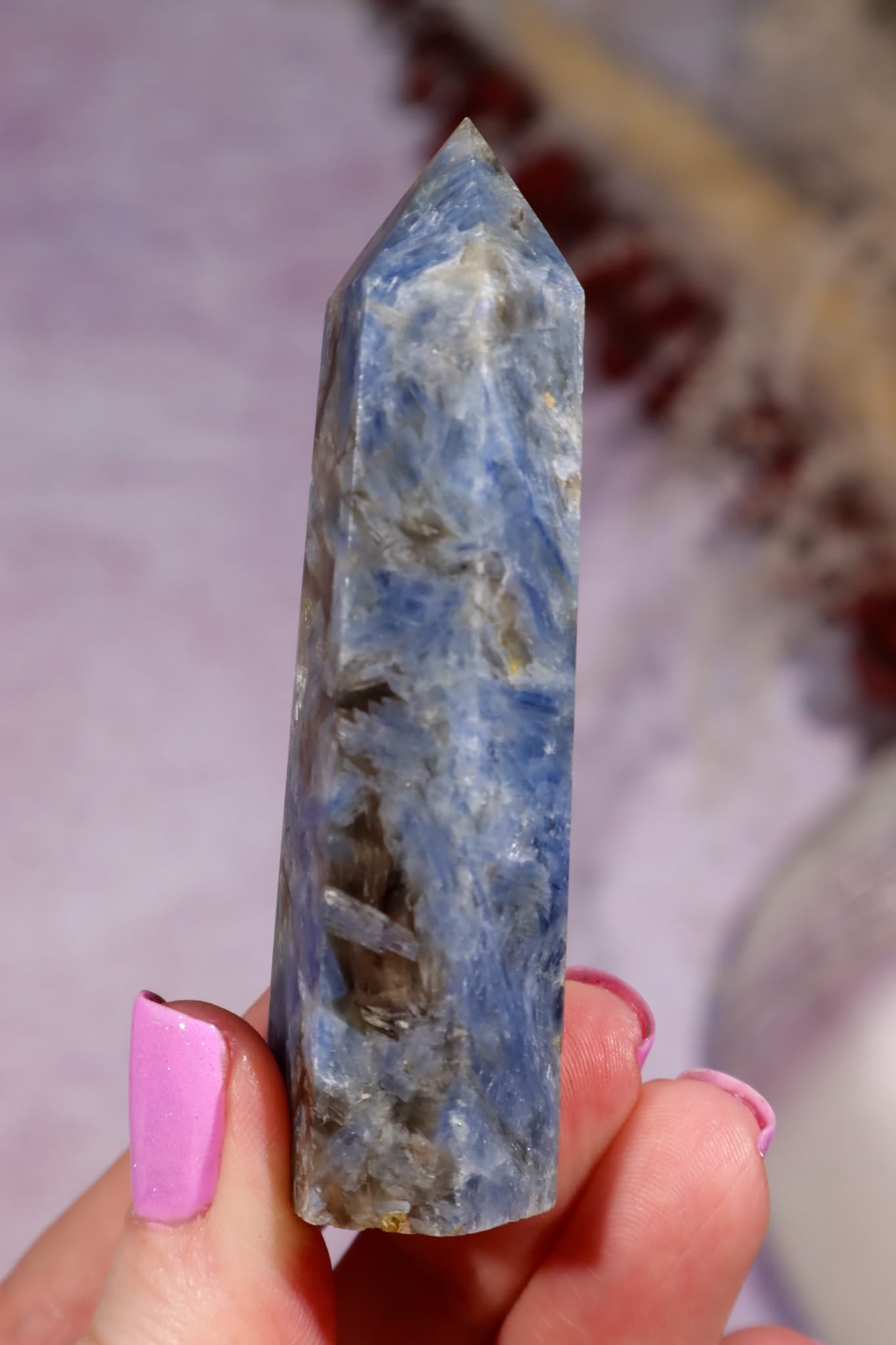 Blue Kyanite Tower | India | Intuitively Chosen Towers Tali & Loz Crystals