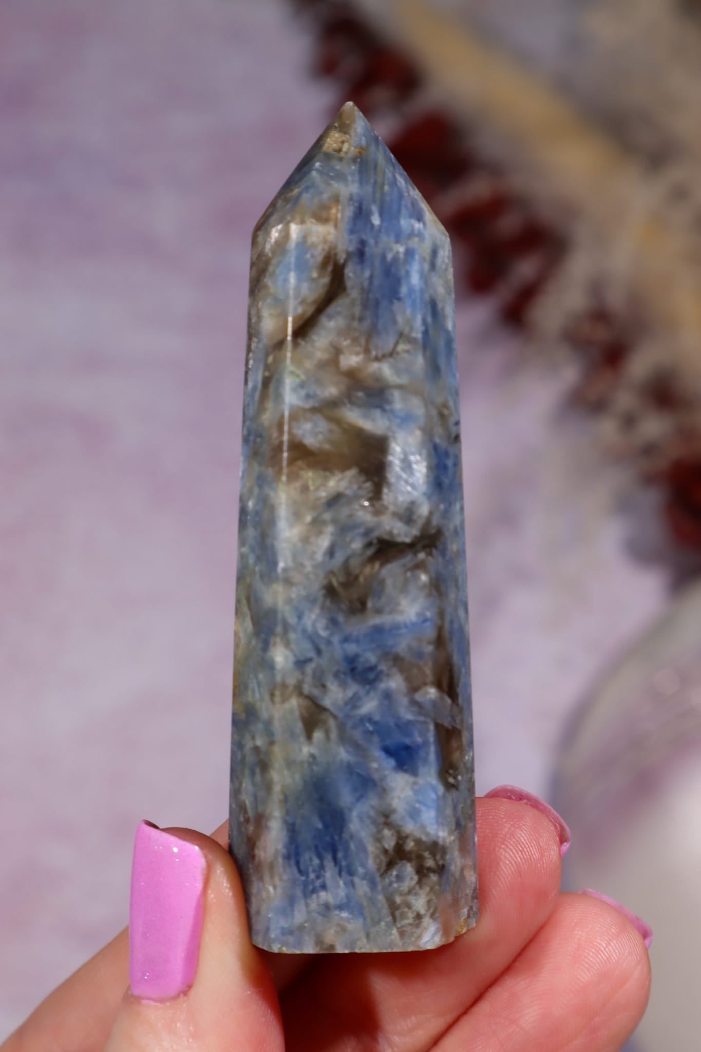 Blue Kyanite Tower | India | Intuitively Chosen Towers Tali & Loz Crystals