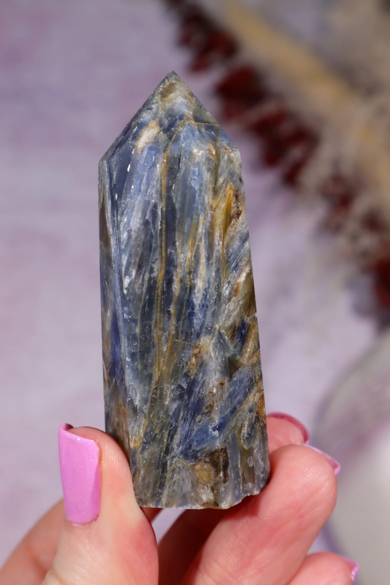 Blue Kyanite Tower | India | Intuitively Chosen Towers Tali & Loz Crystals