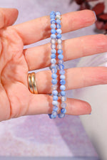 Blue Lace Agate Beaded Bracelet (Bead Size 0.4cm), Intuitively Chosen Bracelets Tali & Loz Crystals