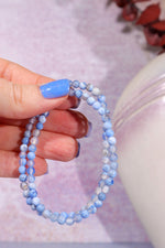 Blue Lace Agate Beaded Bracelet (Bead Size 0.4cm), Intuitively Chosen Bracelets Tali & Loz Crystals