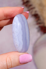 Blue Lace Agate Palmstones | 4/5.5cm | India Palmstones Tali & Loz Crystals