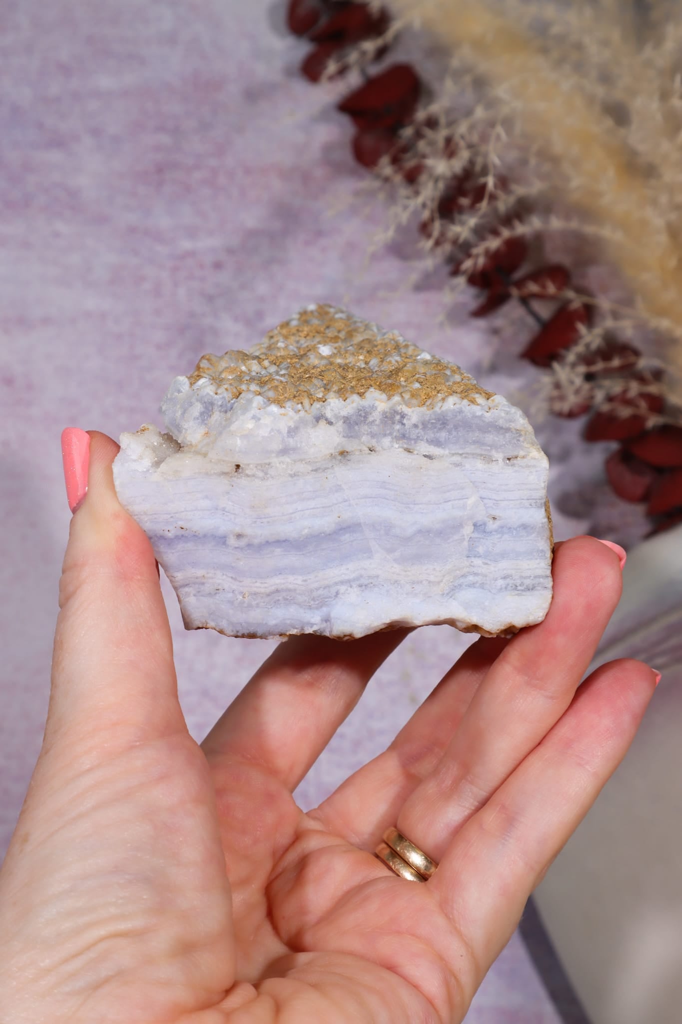 Blue Lace Agate Specimen | 11cm | Namibia Specimen Tali & Loz Crystals