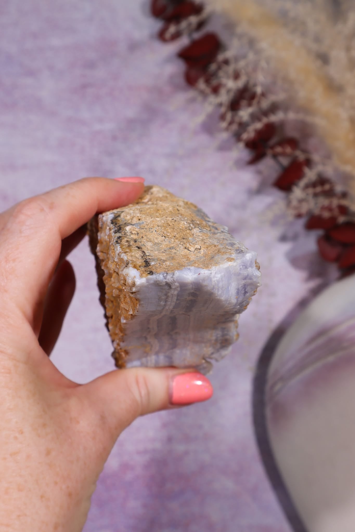 Blue Lace Agate Specimen | 11cm | Namibia Specimen Tali & Loz Crystals