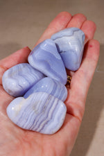 Blue Lace Agate Tumblestones | South Africa Tumblestones Large Tali & Loz Crystals