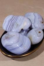 Blue Lace Agate Tumblestones | South Africa Tumblestones Tali & Loz Crystals
