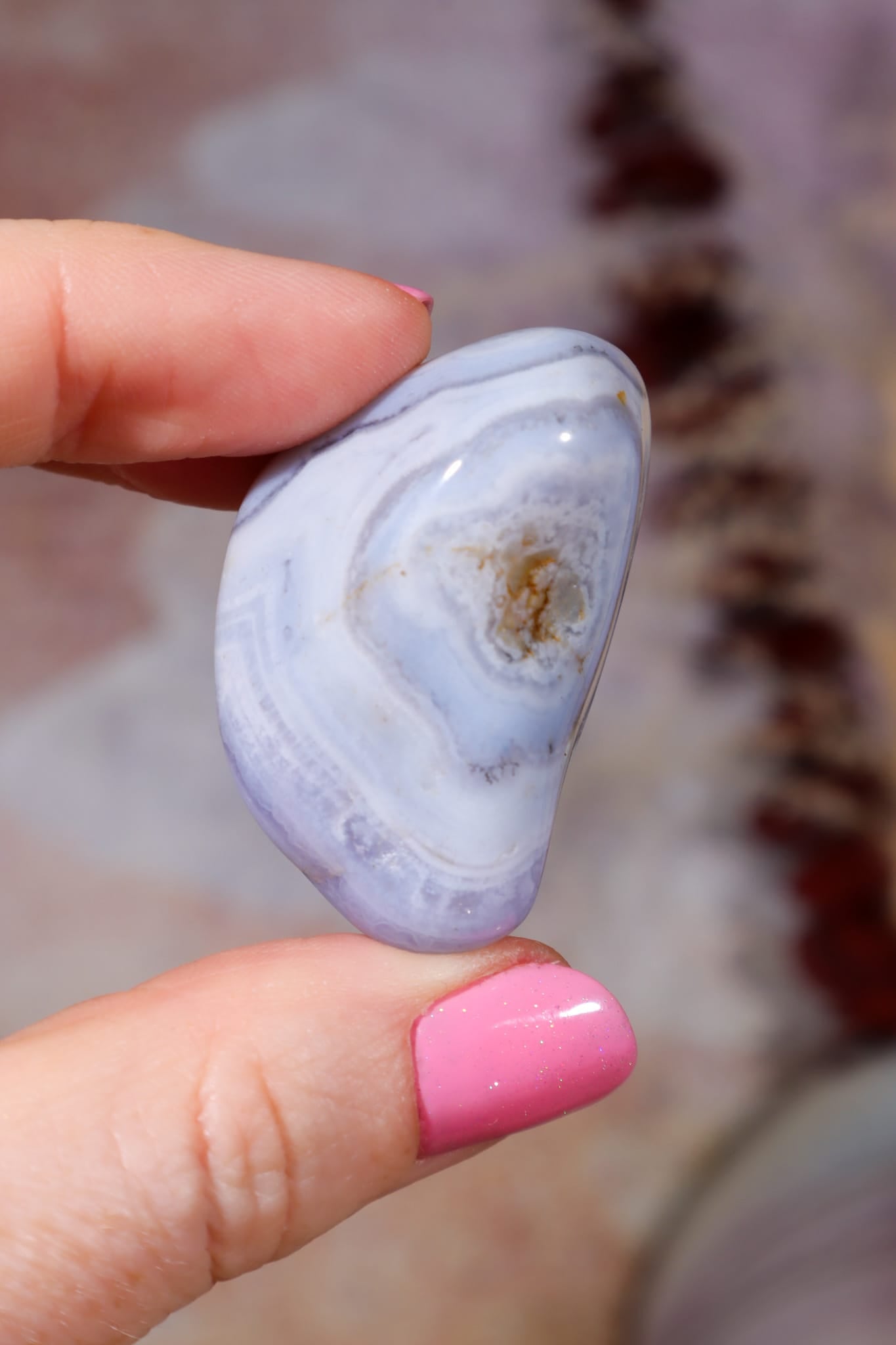 Blue Lace Agate Tumblestones | South Africa Tumblestones Tali & Loz Crystals