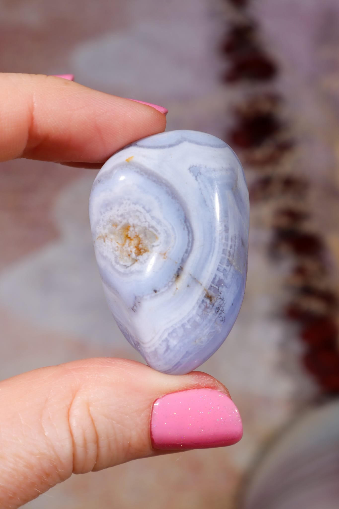 Blue Lace Agate Tumblestones | South Africa Tumblestones Tali & Loz Crystals