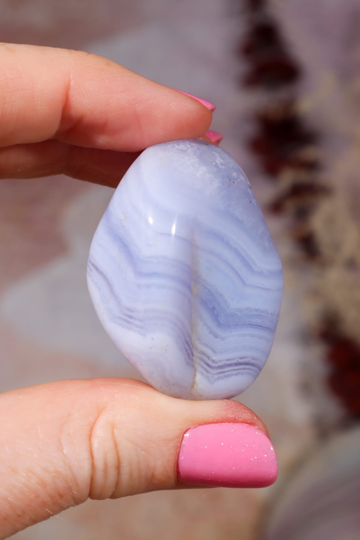 Blue Lace Agate Tumblestones | South Africa Tumblestones Tali & Loz Crystals