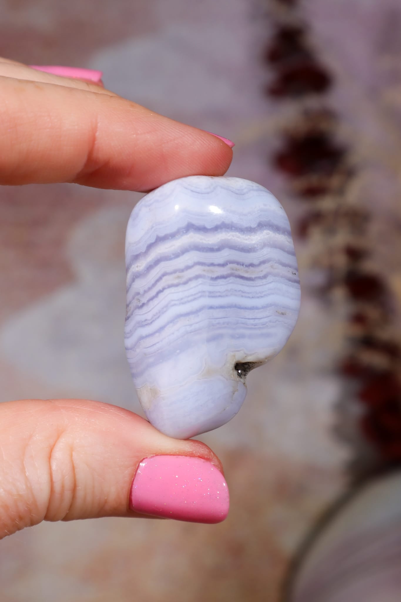 Blue Lace Agate Tumblestones | South Africa Tumblestones Tali & Loz Crystals