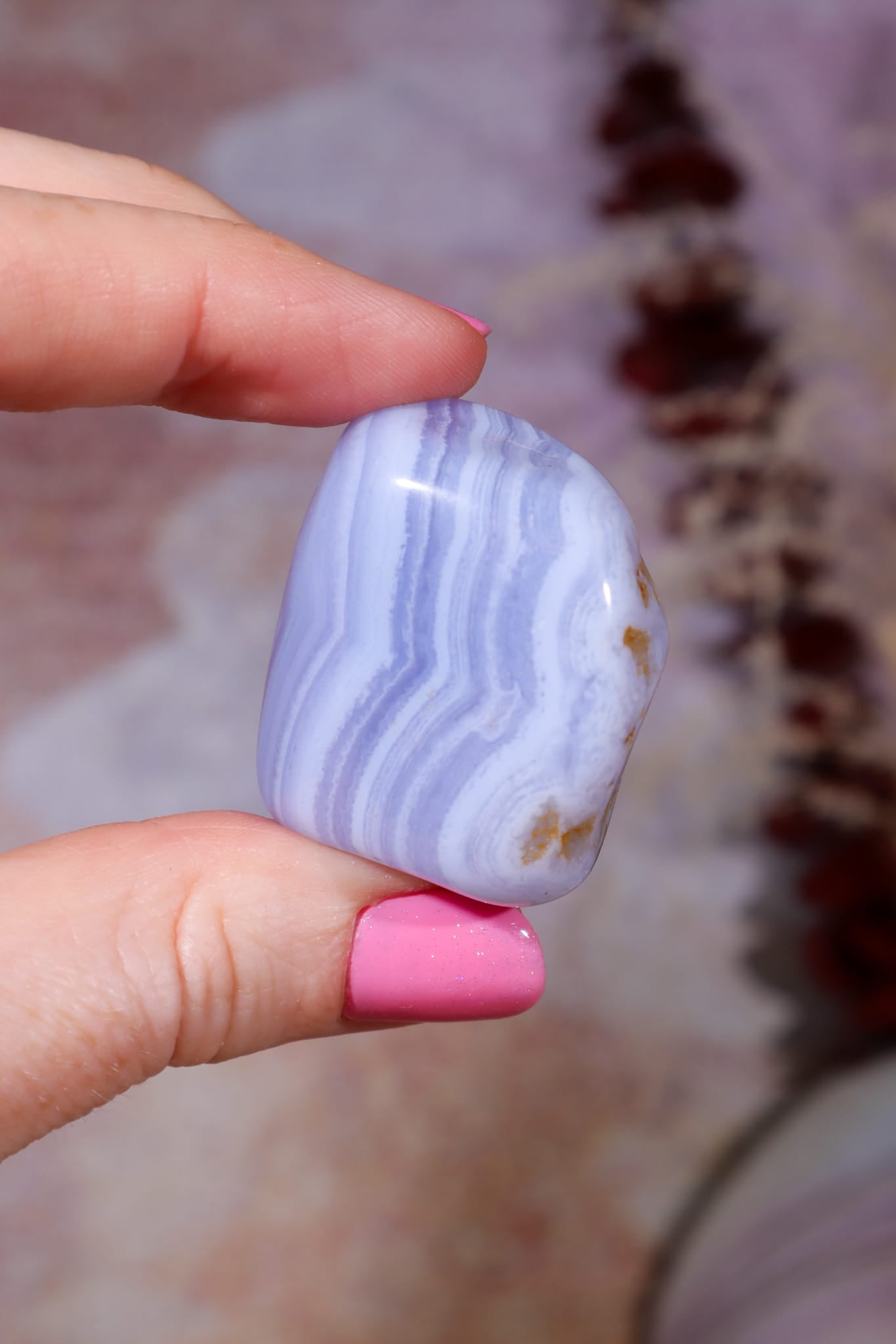 Blue Lace Agate Tumblestones | South Africa Tumblestones Tali & Loz Crystals