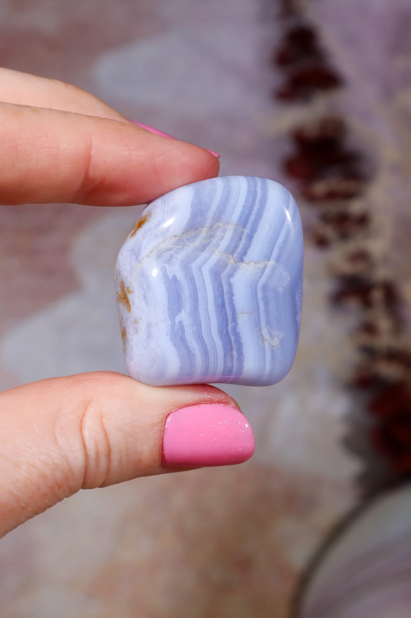 Blue Lace Agate Tumblestones | South Africa Tumblestones Tali & Loz Crystals