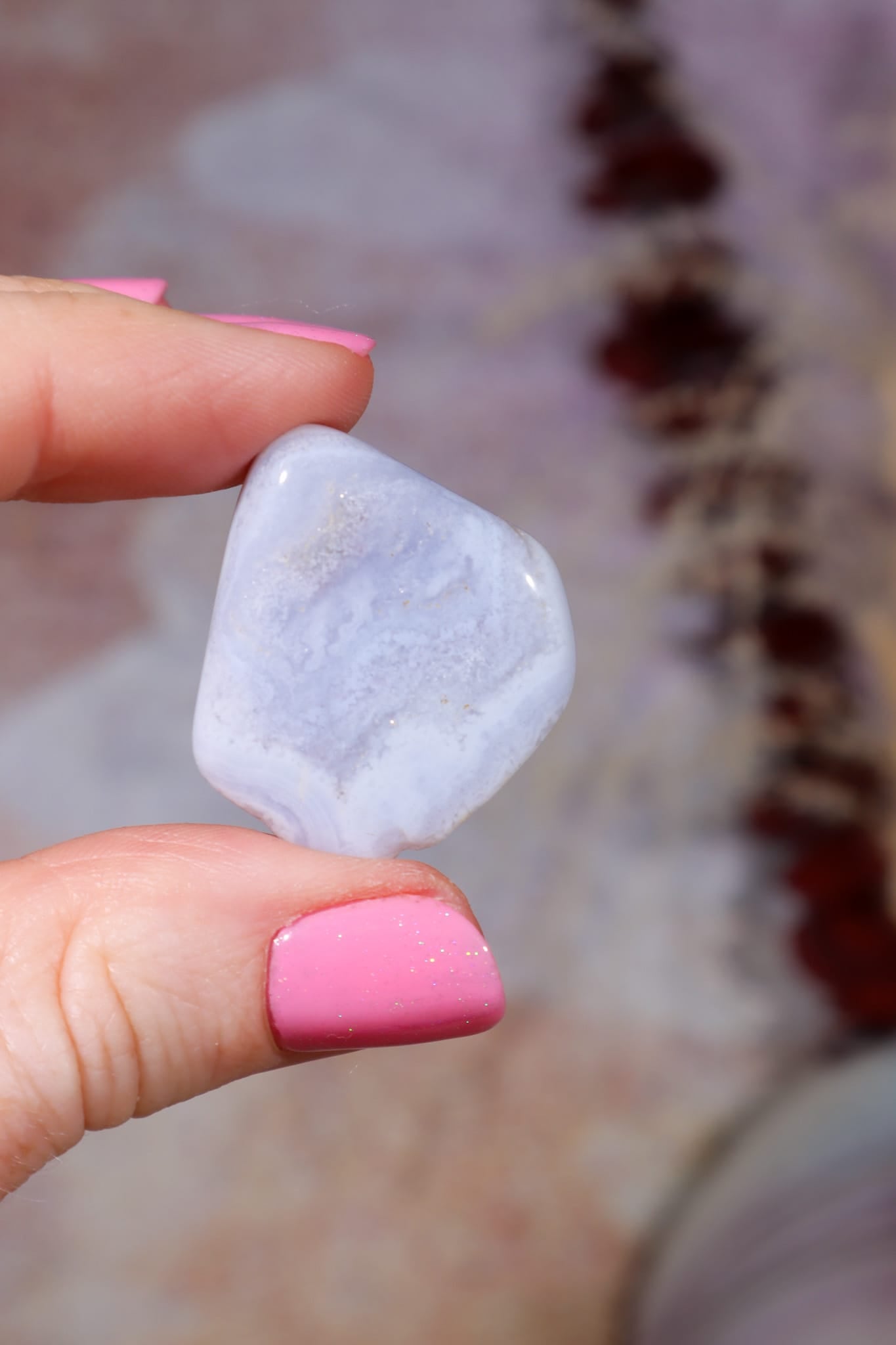 Blue Lace Agate Tumblestones | South Africa Tumblestones Tali & Loz Crystals