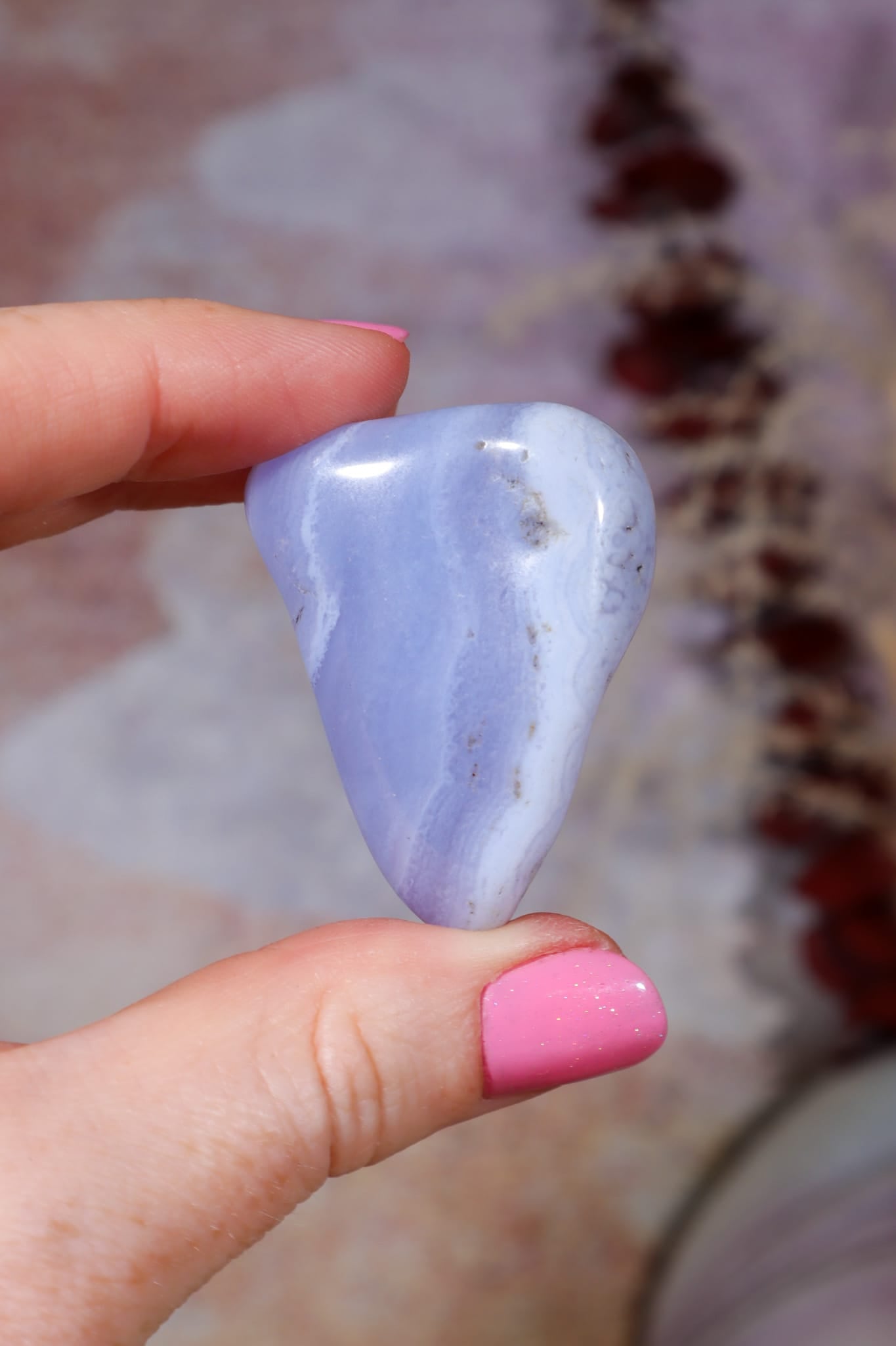 Blue Lace Agate Tumblestones | South Africa Tumblestones Tali & Loz Crystals