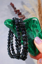 Blue Tigers Eye Beaded Bracelet , Intuitively Chosen Bracelets Tali & Loz Crystals