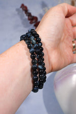 Blue Tigers Eye Beaded Bracelet , Intuitively Chosen Bracelets Tali & Loz Crystals