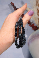 Blue Tigers Eye Beaded Bracelet , Intuitively Chosen Bracelets Tali & Loz Crystals