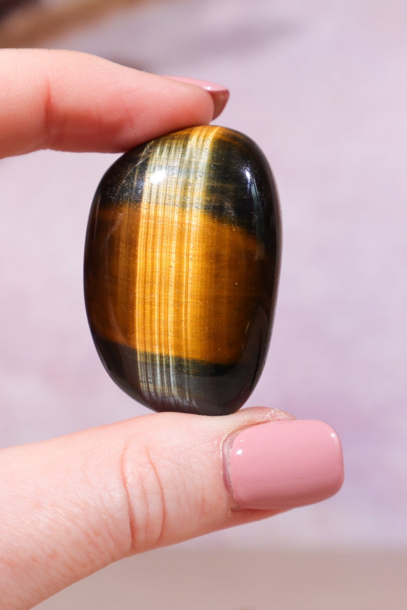 Blue Tigers Eye Pebble 4cm - Tali & Loz Crystals