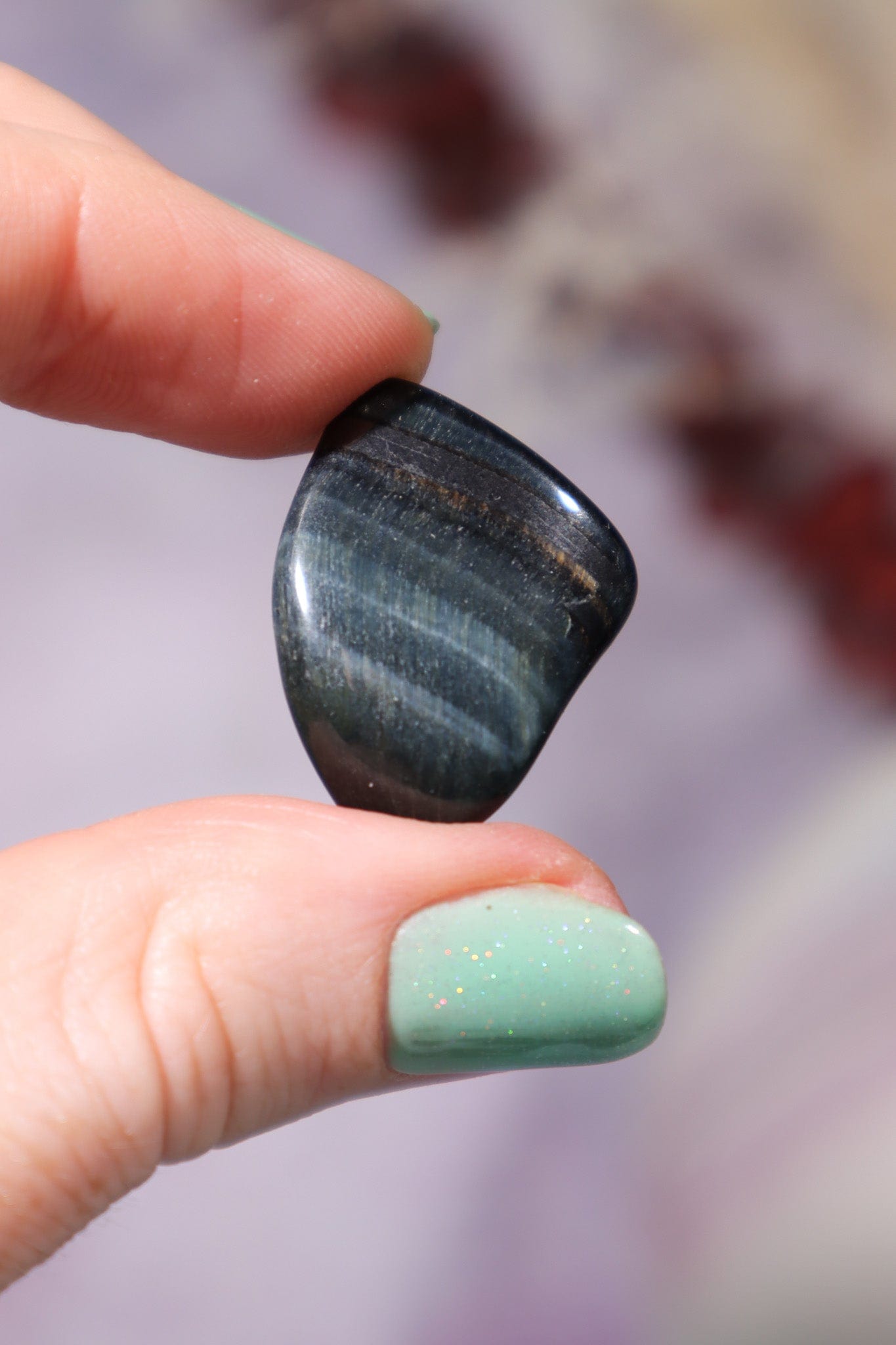 Blue Tigers Eye Tumblestones 20-30mm Tumblestones Tali & Loz Crystals