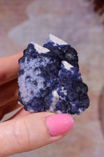 Blueberry Fluorite on Quartz | 69mm | Huanggang Mine, Inner Mongolia Minerals Tali & Loz Crystals