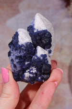 Blueberry Fluorite on Quartz | 69mm | Huanggang Mine, Inner Mongolia Minerals Tali & Loz Crystals
