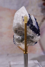 Blueberry Fluorite on Quartz | 69mm | Huanggang Mine, Inner Mongolia Minerals Tali & Loz Crystals