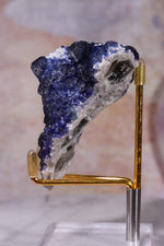 Blueberry Fluorite on Quartz | 71mm | Huanggang Mine, Inner Mongolia Minerals Tali & Loz Crystals