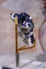 Blueberry Fluorite on Quartz | 71mm | Huanggang Mine, Inner Mongolia Minerals Tali & Loz Crystals