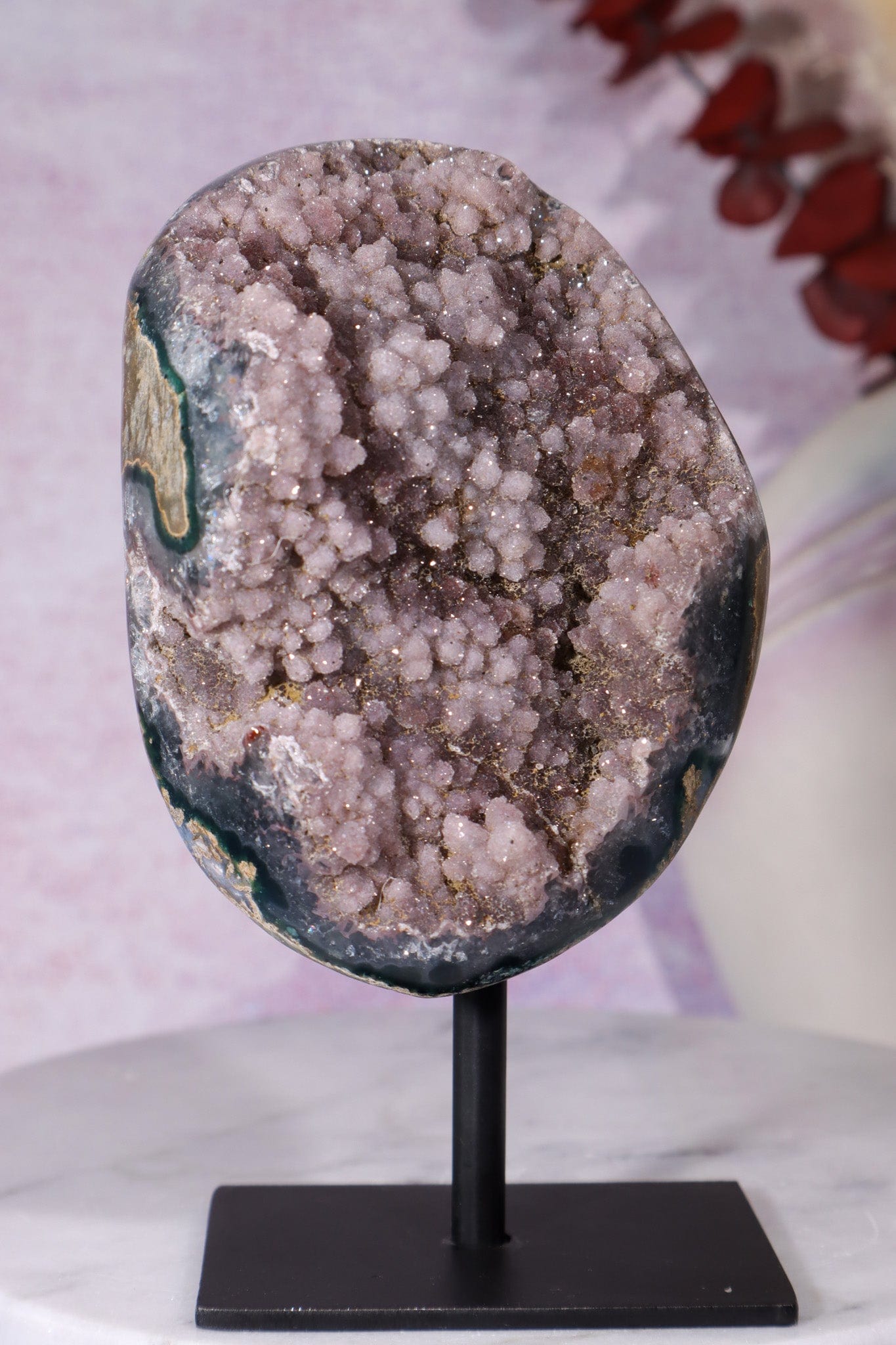 Botryoidal Flower Amethyst On Custom Stand 0.5KG Specimen Tali & Loz Crystals