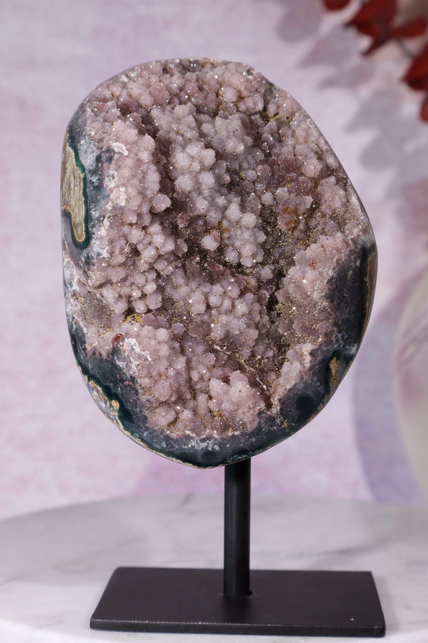 Botryoidal Flower Amethyst On Custom Stand 0.5KG Specimen Tali & Loz Crystals