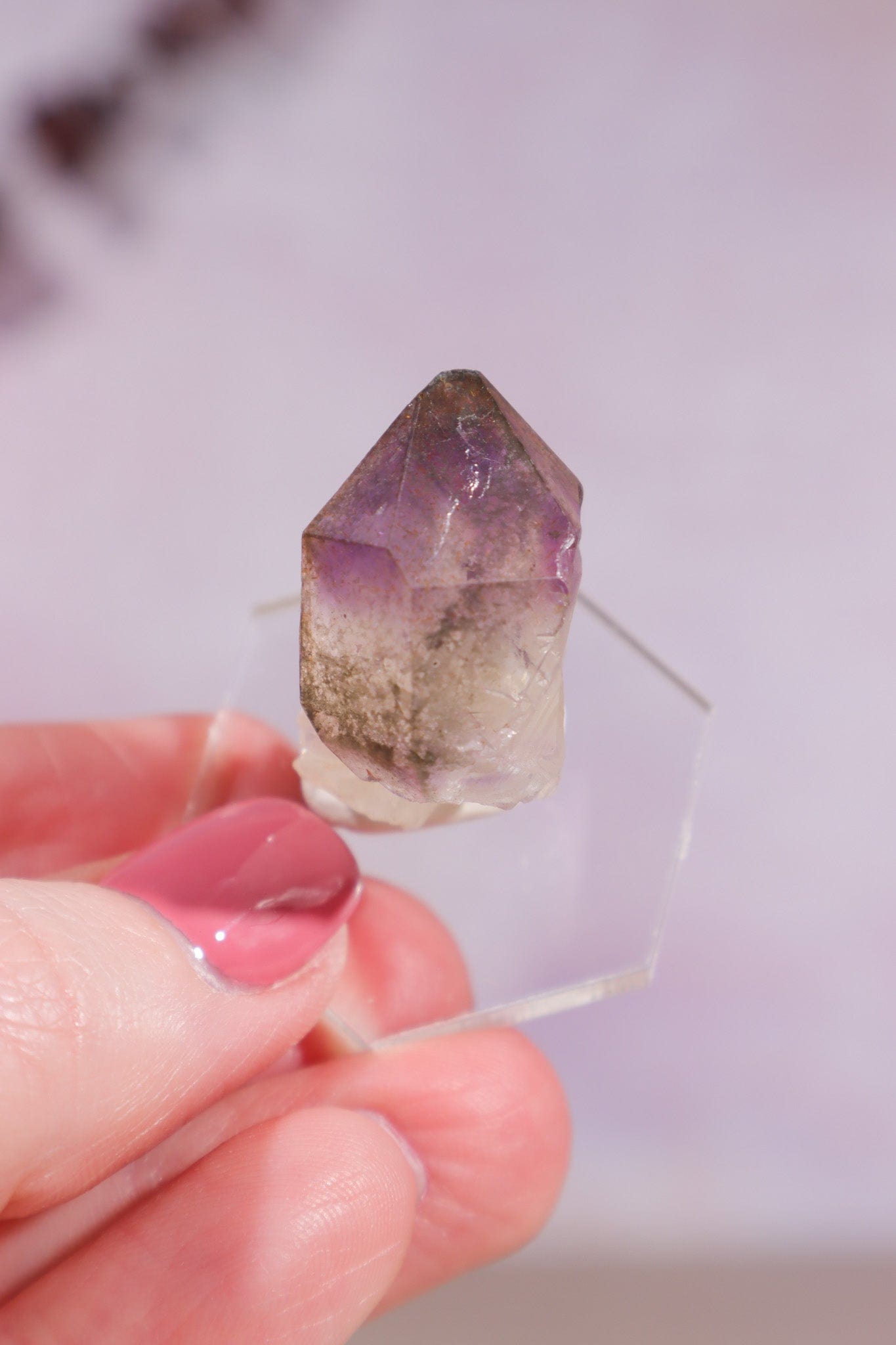 Brandberg Amethyst and Rutile Scepter 3cm - Tali & Loz Crystals