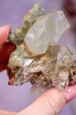 Brookite in Quartz with Chlorite Cluster | 7.3 cm | Pakistan Quartz Tali & Loz Crystals