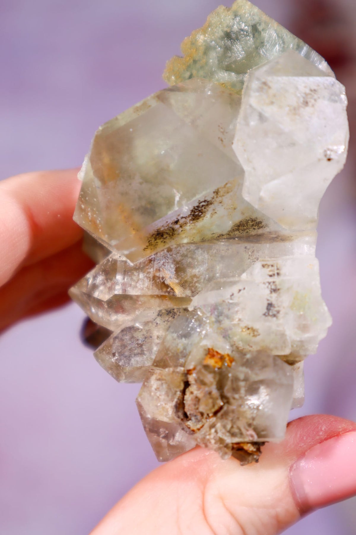 Brookite in Quartz with Chlorite Cluster | 7.3 cm | Pakistan Quartz Tali & Loz Crystals