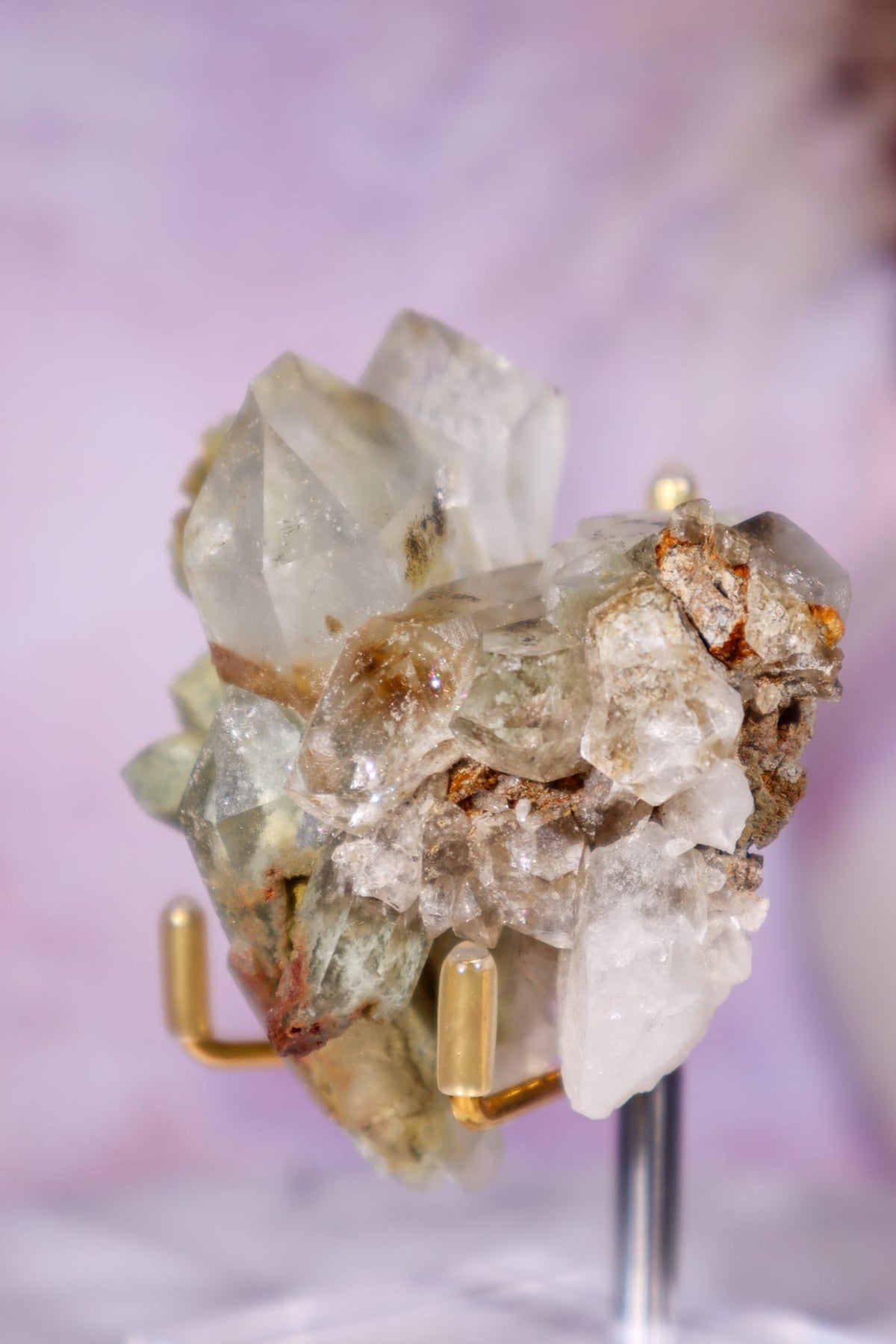 Brookite in Quartz with Chlorite Cluster | 7.3 cm | Pakistan Quartz Tali & Loz Crystals