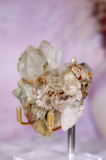 Brookite in Quartz with Chlorite Cluster | 7.3 cm | Pakistan Quartz Tali & Loz Crystals